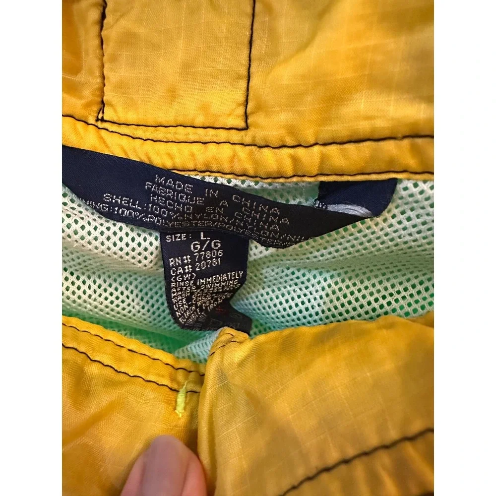tommy hilfiger neon green swimtrunks‎ large